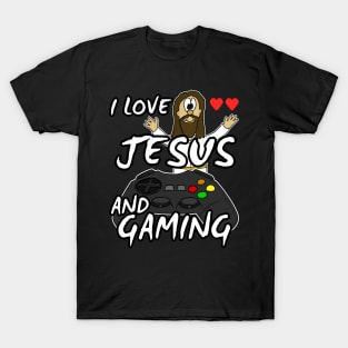 I Love Jesus And Gaming Christian Gamer T-Shirt